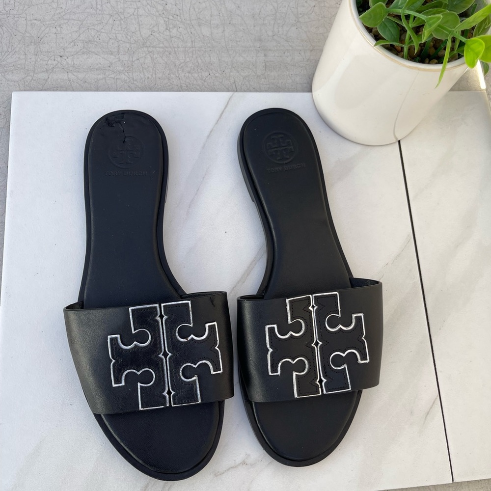 Tory Burch🍁🍂Ines Leather slide size 8